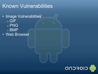 Android vulnerability study | PPT