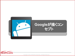 Copyright © 2014 TOPGATE Corporation. All Rights Reserved.
Googleが描くコン
セプト
 