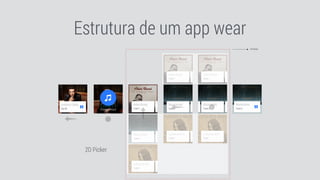Estrutura de um app wear
2D Picker
 