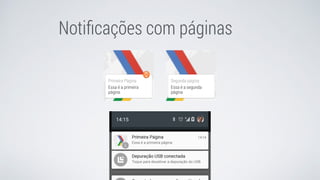 Notiﬁcações com páginas
 