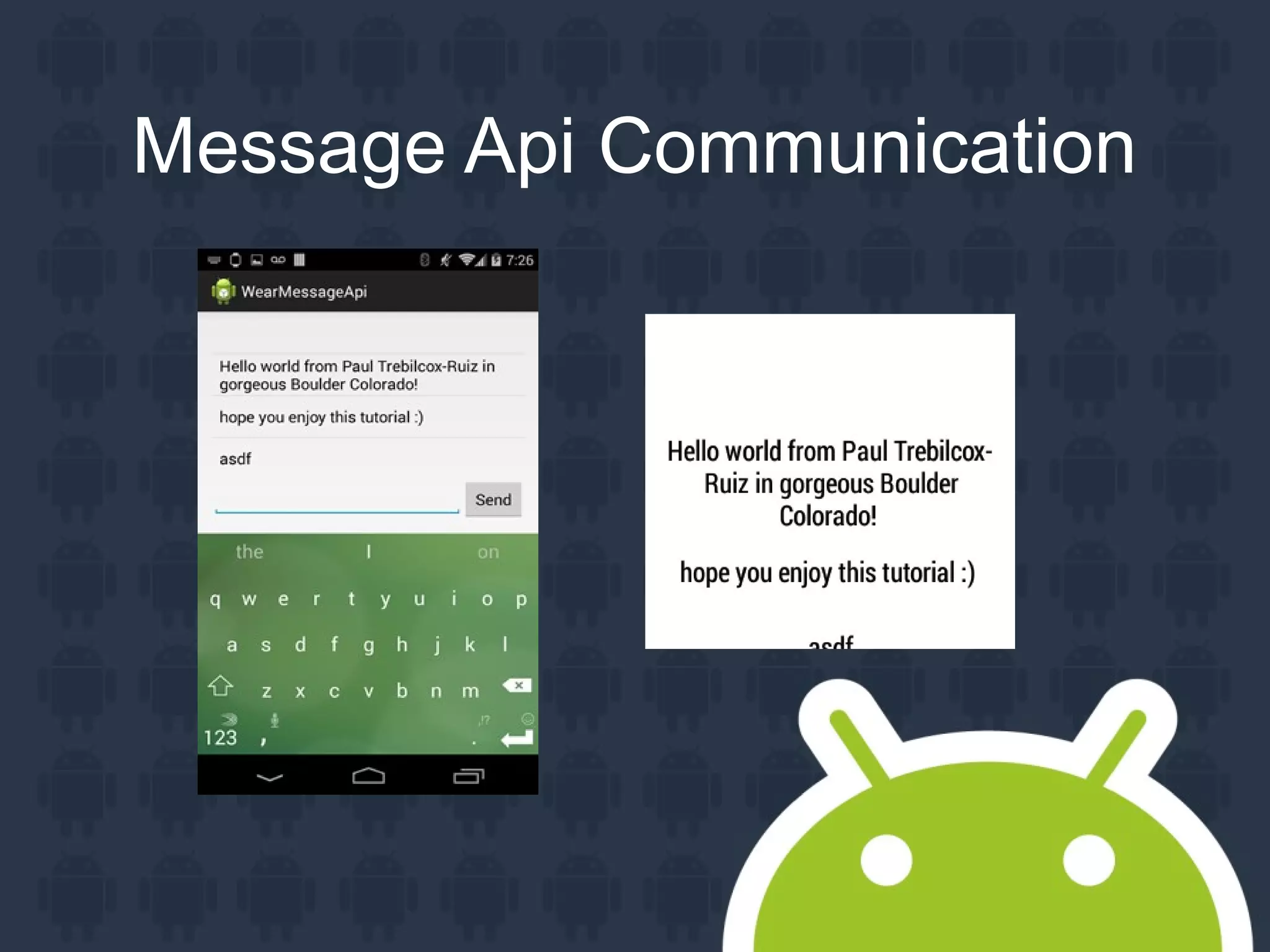 Message Api Communication
 