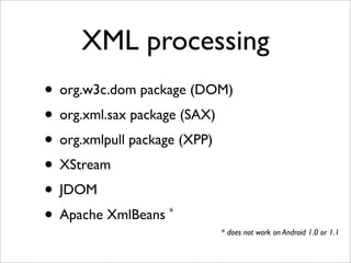 Web Services and Android - OSSPAC 2009