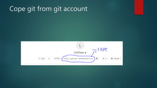 Cope git from git account
 