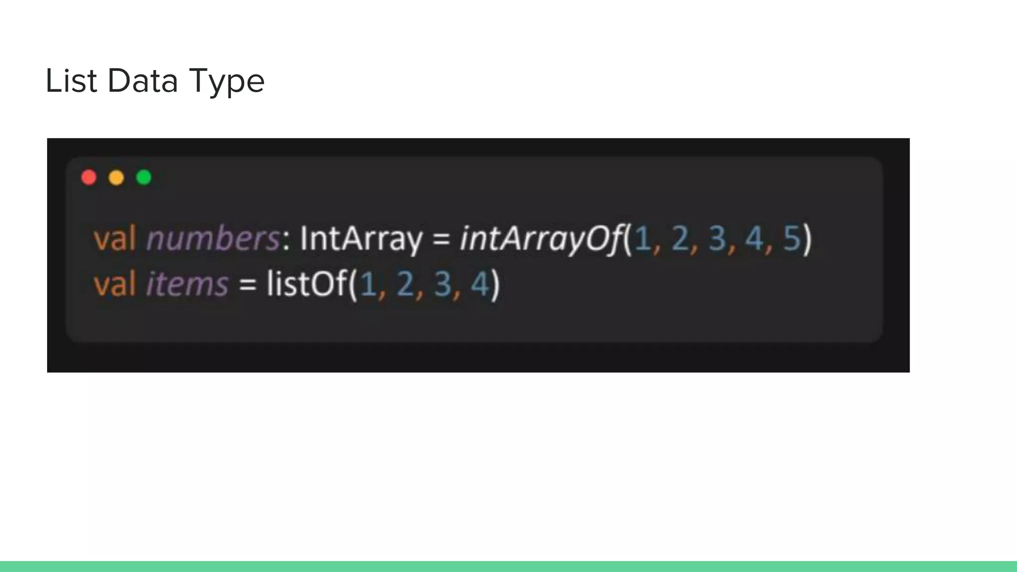 List Data Type 