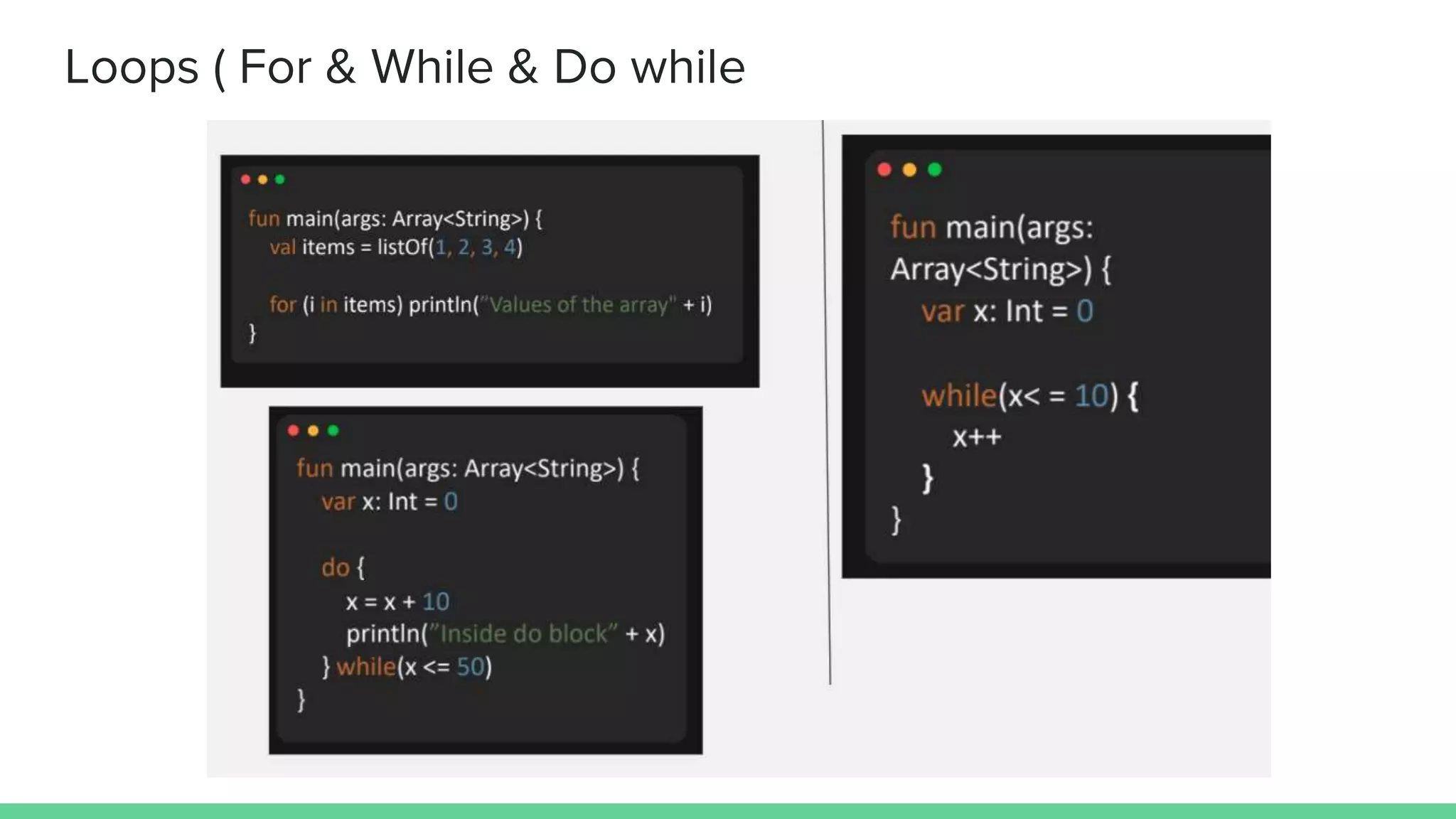 Loops ( For & While & Do while 