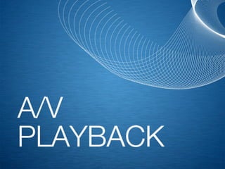 A/V
PLAYBACK
 