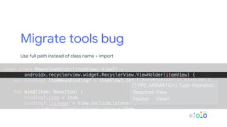 Migrate tools bug
Use full path instead of class name + import
 