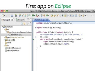 First app on Eclipse
 