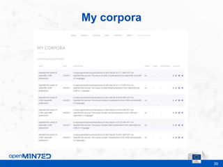 39
My corpora
This is where the footer goes
 