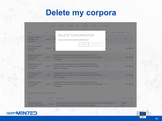 41
Delete my corpora
This is where the footer goes
 
