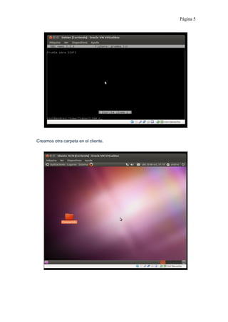 Página 5
Creamos otra carpeta en el cliente.