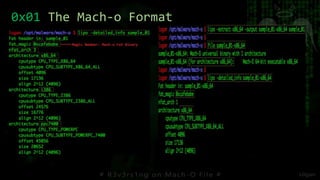 0x01 The Mach-o Format
 