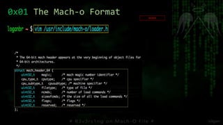 0x01 The Mach-o Format HEADER
 