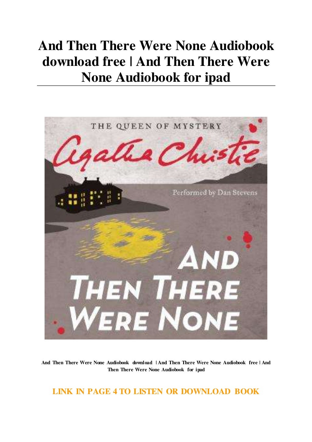 And Then There Were None Audiobook Free Download