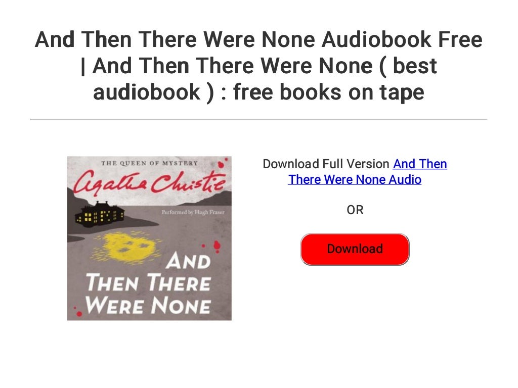 And Then There Were None Audiobook Free Download And Then There Were None Audiobook Free | And Then There Were None