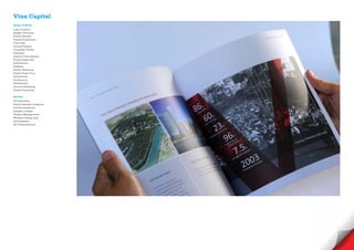 Vina Capital
Scope of Work
Logo Creative
Slogan Develope
Brand Identity
Visual Guidelines
Print Ads
Annual Report
Company Profile
Calendar
Interior Decorations
Project Sales Kit
Exhibitions
Website
Public Relations
Press/ Press Tour
Advertorial
Conference
Exhibitions
Ground Breaking
Grand Openning

Service
Art Direction
Brand Identity creations
and development
Graphic Design
Project Management
Website Design and
development
3D Visualisations
 