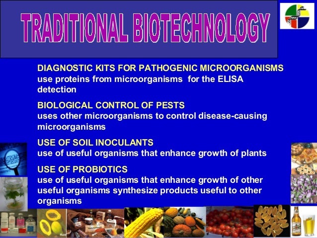 examples of traditional biotechnology Traditional versus modern biotechnology (exam 2 coverage).