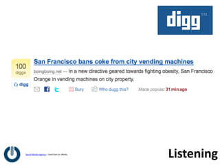Social Media Agency – Switched on Media
                                          Listening
 