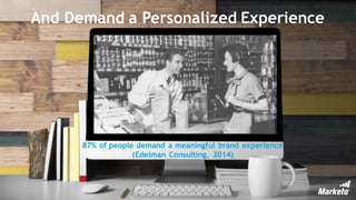 Page	
  7
And Demand a Personalized Experience
87% of people demand a meaningful brand experience
(Edelman Consulting, 2014)
 