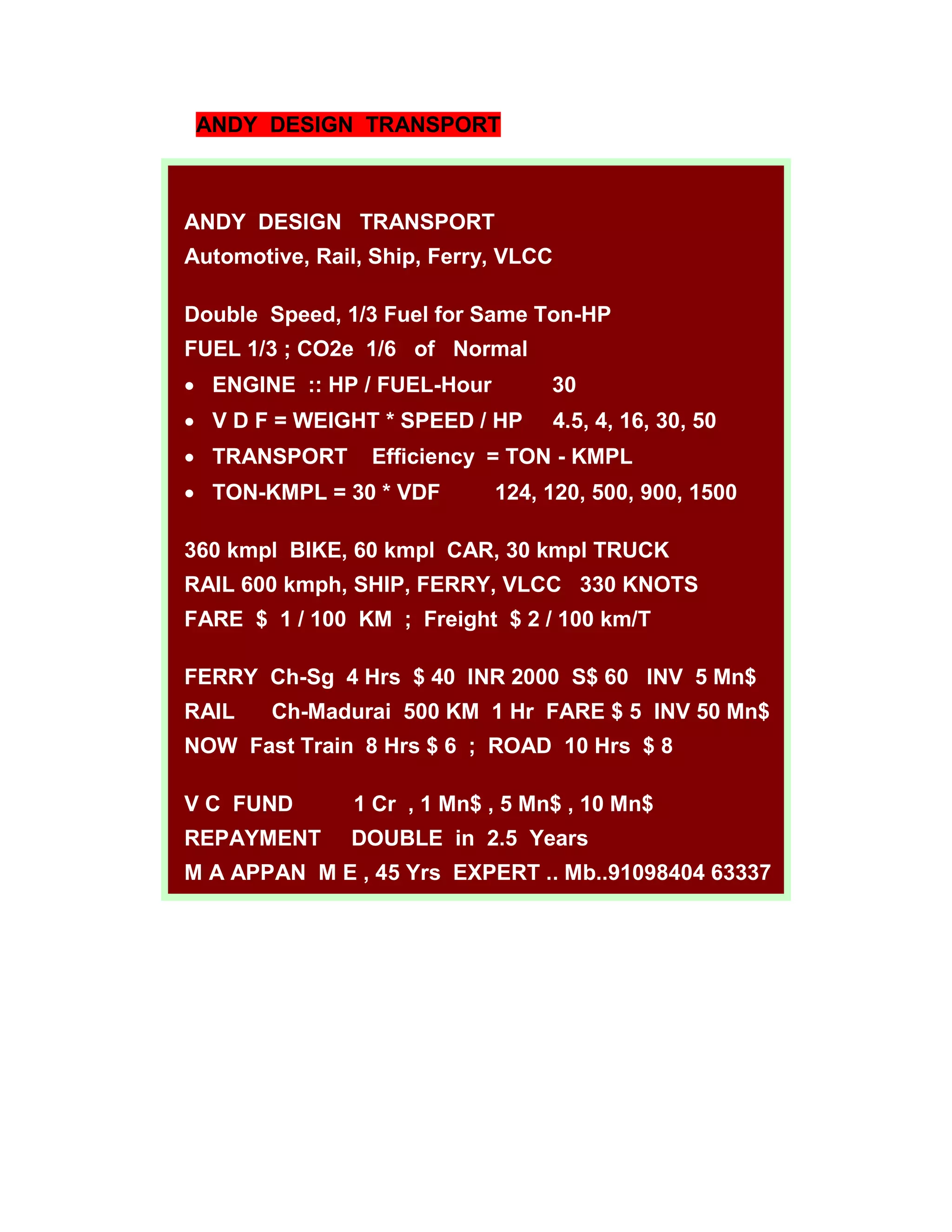 Andy Design Transport PDF Andy design transport pdf