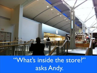 “What’s inside the store?”
       asks Andy.
 