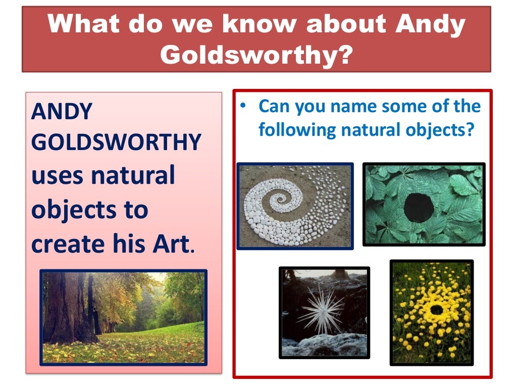 Andy goldsworthy for kids