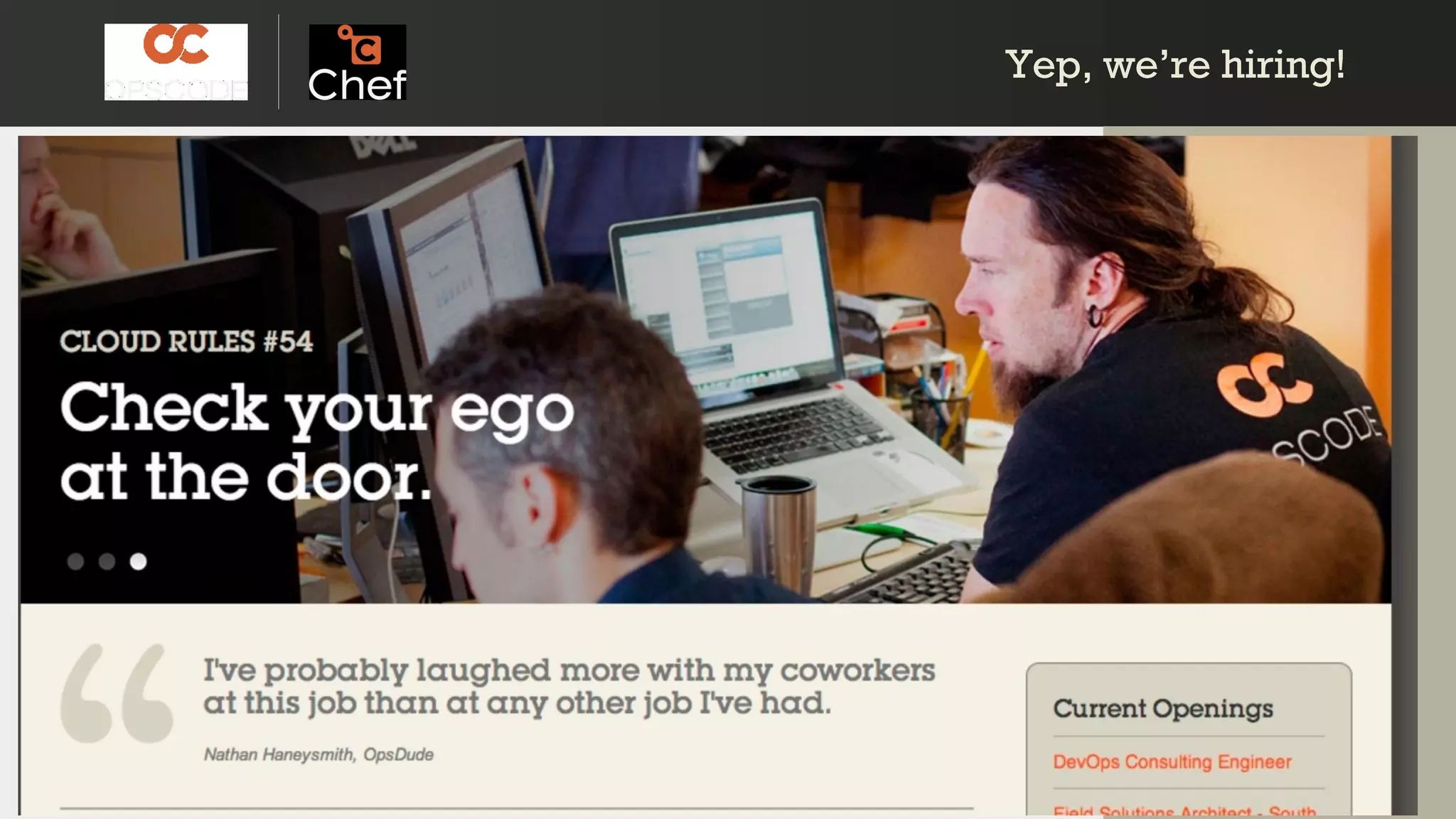 Yep, we’re hiring!Yep, we’re hiring!
 