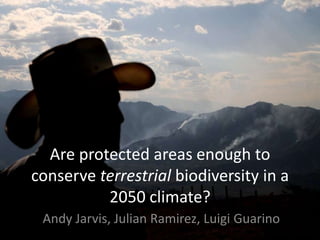 Are protected areas enough to conserve terrestrial biodiversity in a 2050 climate? Andy Jarvis, Julian Ramirez, Luigi Guarino, Reymondin, Hector Tobón, Daniel Amariles 