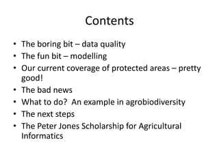 Andy  Jarvis Are Protected Areas Enough To Conserve Biodiversity In 2050    G B I F  Science  Symposium  Oct 2009