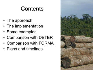 Andy  Jarvis and Louis Reymondin - PARASID  Near Real Time Monitoring Of Deforestation Using A Neural  Aug 2009