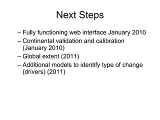 Andy Jarvis Parasid Near Real Time Monitoring Of Habitat Change Using A Neural Netwrok And Modis Data Conida Sept 2009