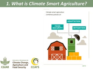 2013
1. What is Climate Smart Agriculture?
 
