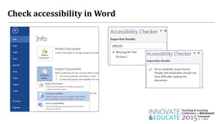 Check accessibility in Word
 