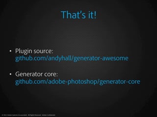 Node.js and Photoshop Generator - JSConf Asia 2013