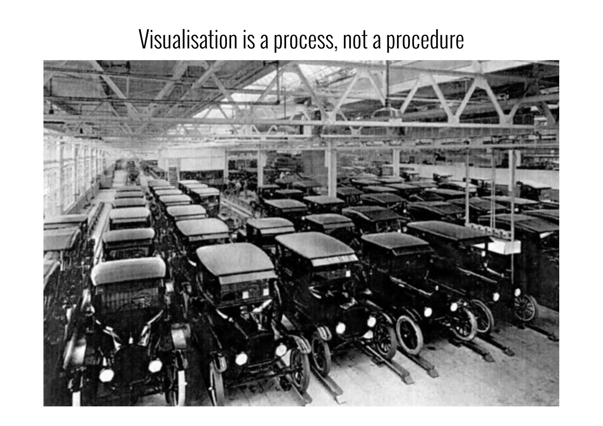 Visualisation is a process, not a procedure
 