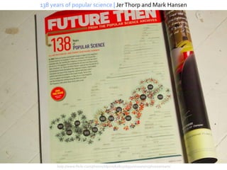 138 years of popular science | Jer Thorp and Mark Hansen




      http://www.flickr.com/photos/blprnt/6281316931/sizes/o/in/photostream/
 