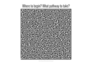 Where to begin? What pathway to take?
http://www.mattneuman.com/maze.gif
 