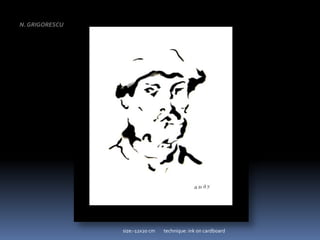 N. GRIGORESCUsize:-12x20 cm        technique: ink on cardboard