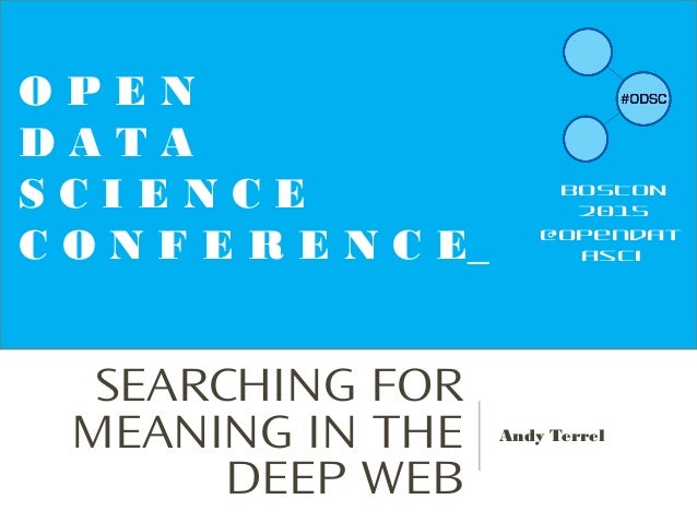 Searching For Meaning In The Deep Web