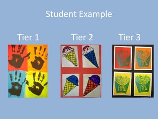 Student Example
Tier 1 Tier 2 Tier 3
 