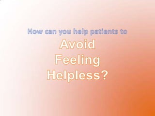 Andy Williamson - Avoiding Feeling Helpless