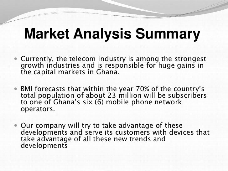 Market and industry analysis business plan