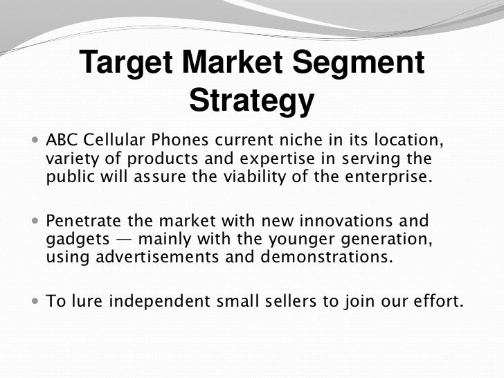 Business plan target market example