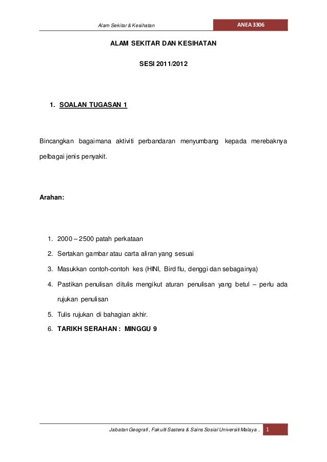 Anea 3306 Alam Sekitar Dan Kesihatan