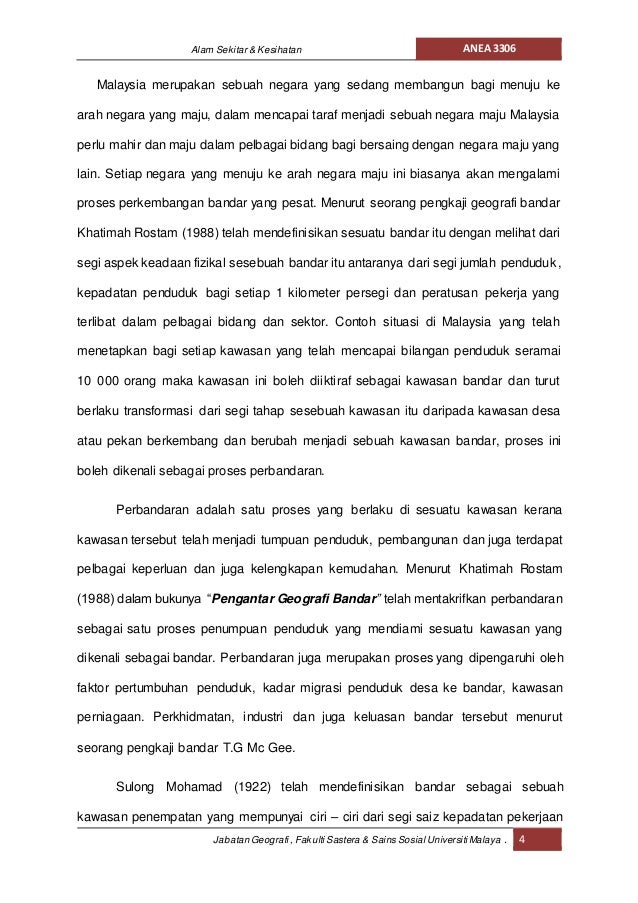 Anea 3306 Alam Sekitar Dan Kesihatan