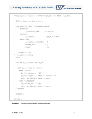 An easy reference for alv grid control (1) | PDF