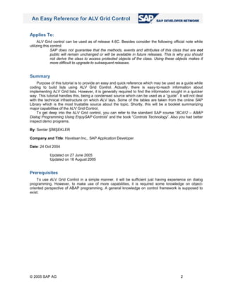 An easy reference for alv grid control (1) | PDF
