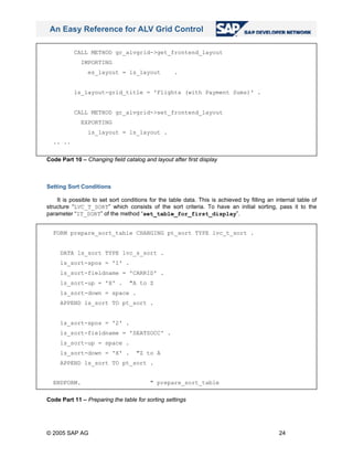 An easy reference for alv grid control (1) | PDF