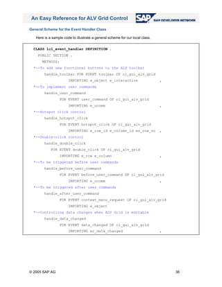 An easy reference for alv grid control (1) | PDF