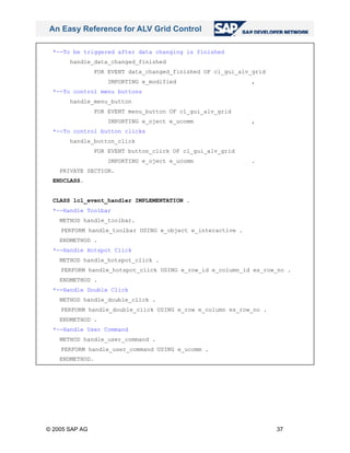 An easy reference for alv grid control (1) | PDF